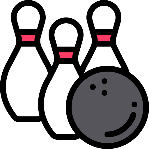 bowling Detailed Rounded Lineal color icona