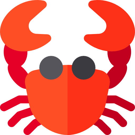 crabe Basic Rounded Flat Icône