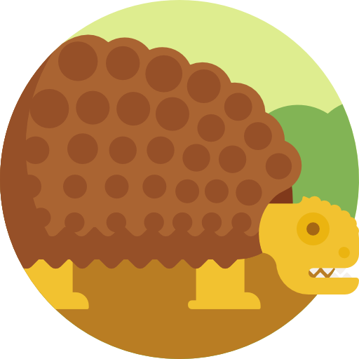 glyptodon Detailed Flat Circular Flat icoon
