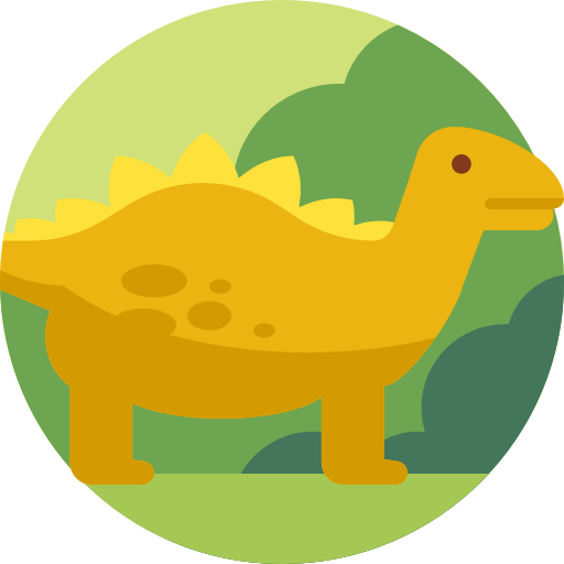 stegosauro Detailed Flat Circular Flat icona