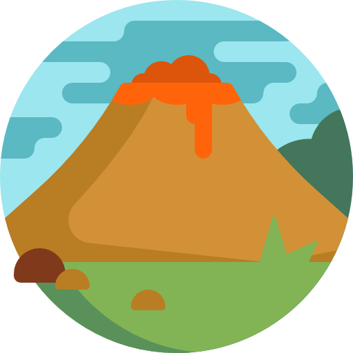 volcán Detailed Flat Circular Flat icono