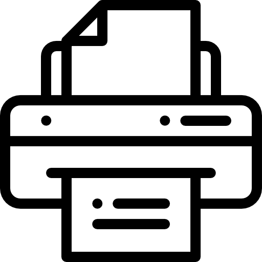 imprimante Detailed Rounded Lineal Icône