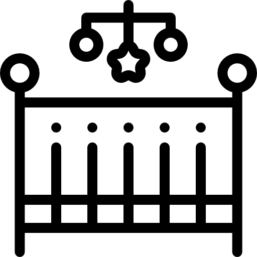 wieg Detailed Rounded Lineal icoon