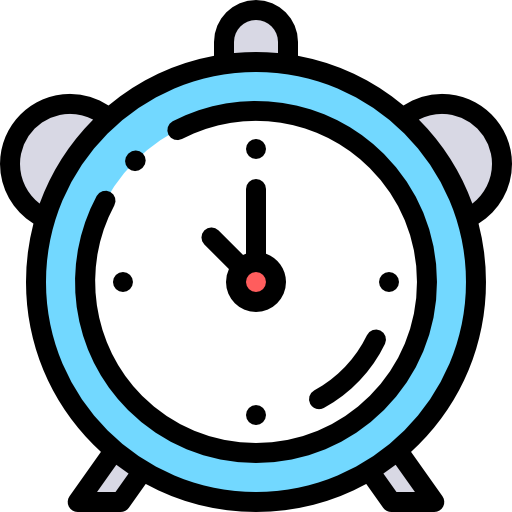 Alarm clock Detailed Rounded Lineal color icon