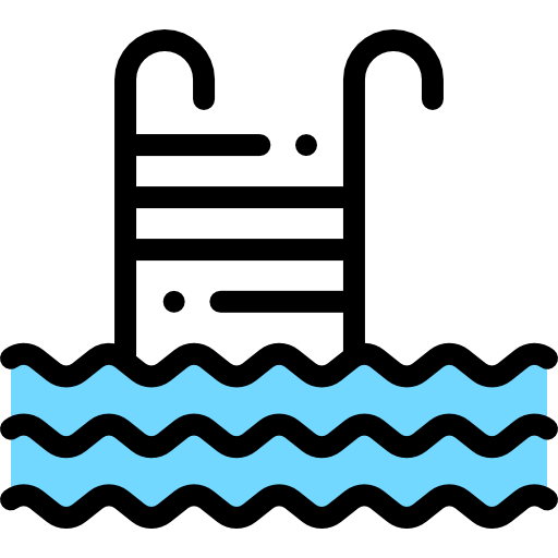 Swimming pool Detailed Rounded Lineal color icon