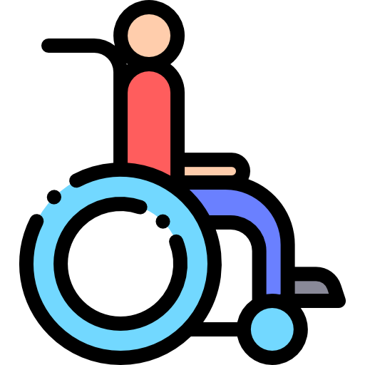장애인 Detailed Rounded Lineal color icon