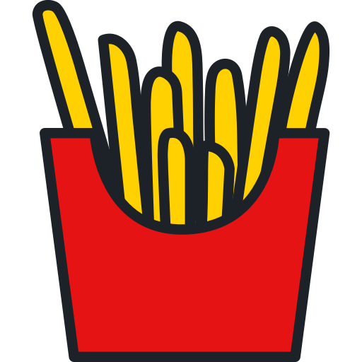 papas fritas Generic Outline Color icono