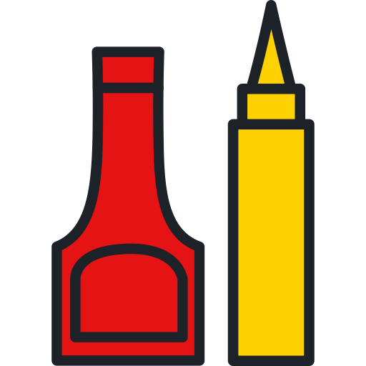 bottiglia di ketchup Generic Outline Color icona