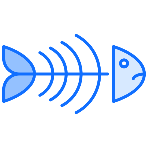 hueso de pescado Generic Blue icono