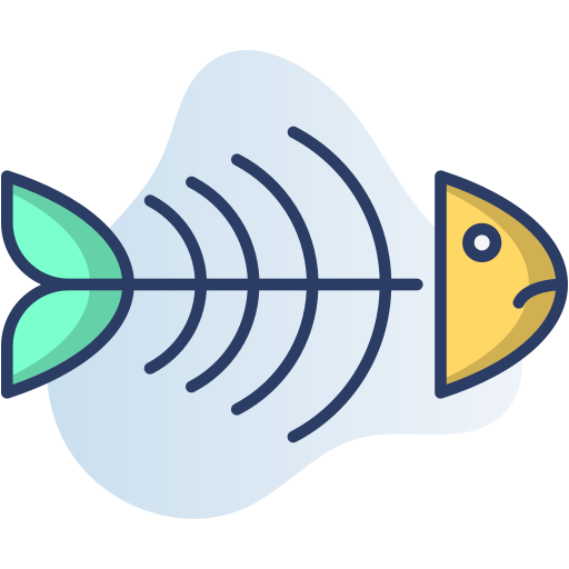 Fish bone Generic Rounded Shapes icon