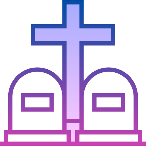 Graveyard Detailed bright Gradient icon