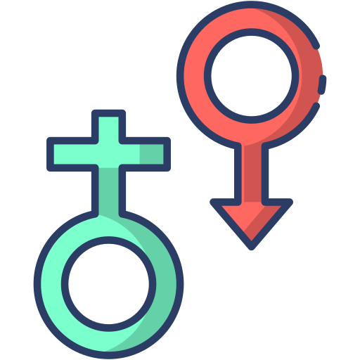 性別記号 Generic Outline Color icon