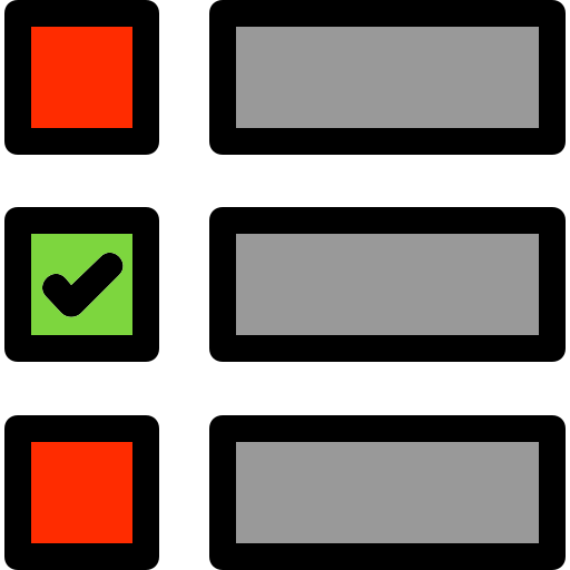 liste de contrôle Generic Outline Color Icône