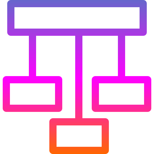 diagrama de flujo Generic Gradient icono