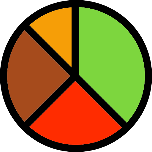 grafico a torta Generic Outline Color icona