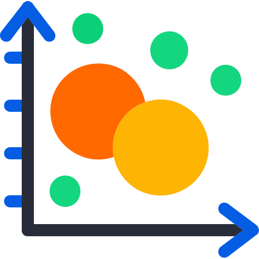 gráfico de burbujas Generic Flat icono