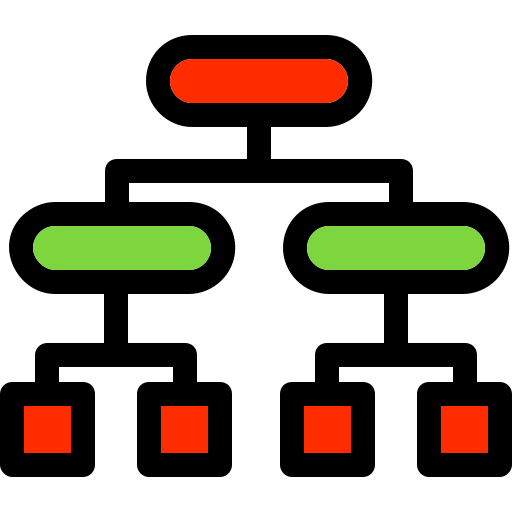 diagramma organizzativo Generic Outline Color icona