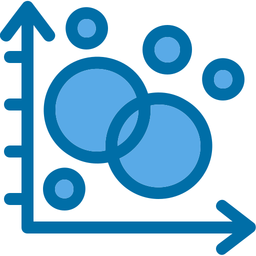 grafico a bolle Generic Blue icona