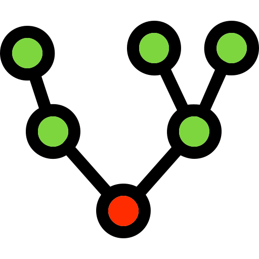 gráfico de mapa de árbol Generic Outline Color icono