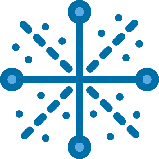 Scatter graph Generic Blue icon