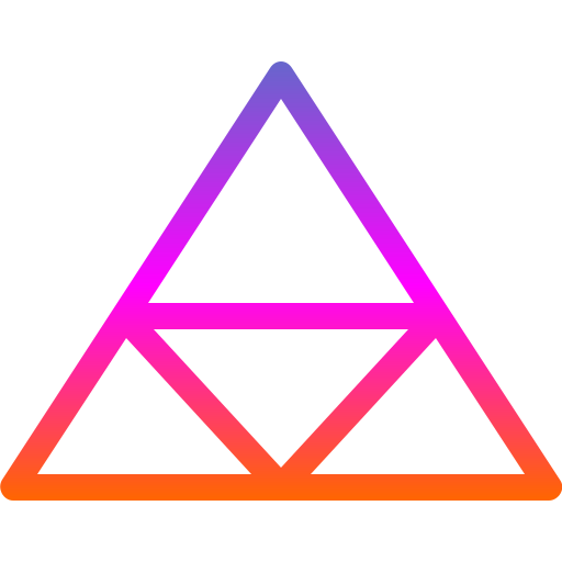 wykres piramidy Generic Gradient ikona