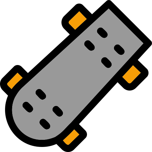 スケートボード Generic Outline Color icon