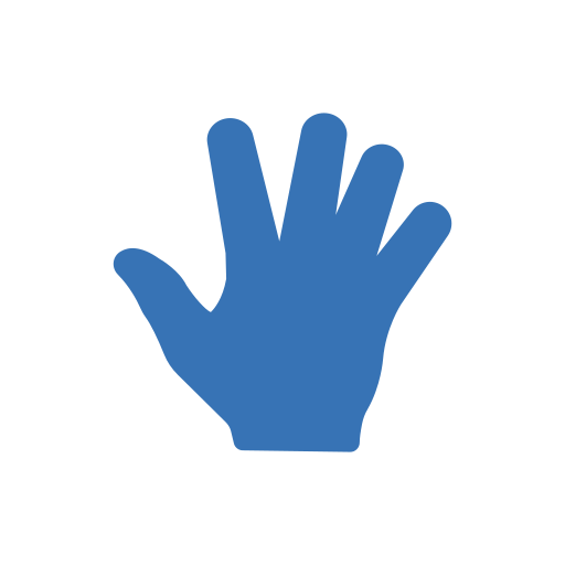 manos arriba Generic Blue icono