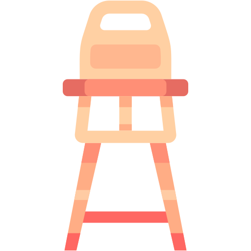 hoge stoel Generic Flat icoon