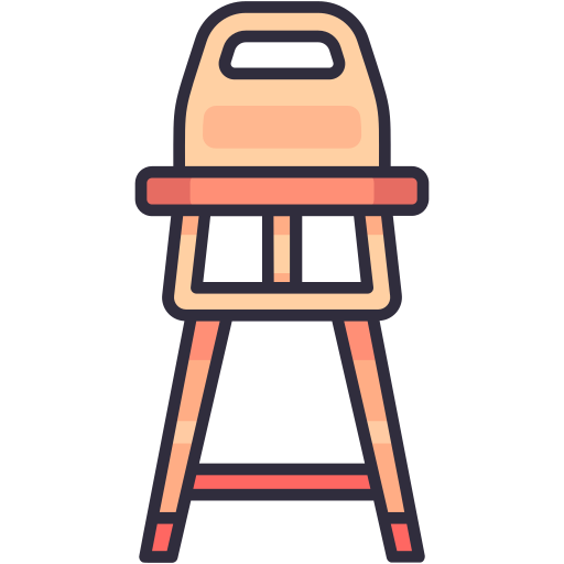 wysokie krzesło Generic Outline Color ikona