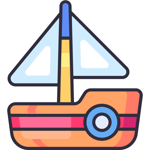 zabawkowa łódka Generic Outline Color ikona