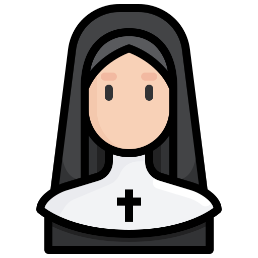 Nun Generic Outline Color icon