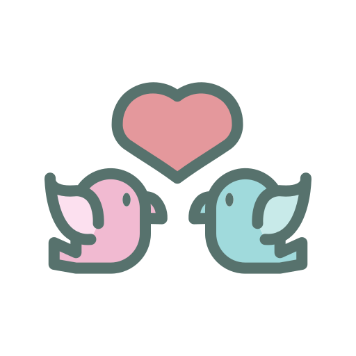愛の鳥 Generic Outline Color icon