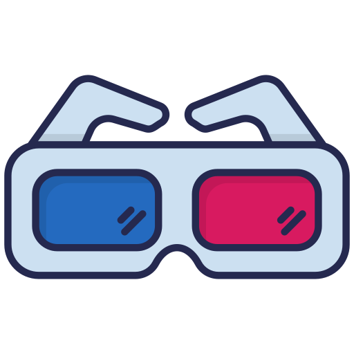 3d glasses Generic Outline Color icon