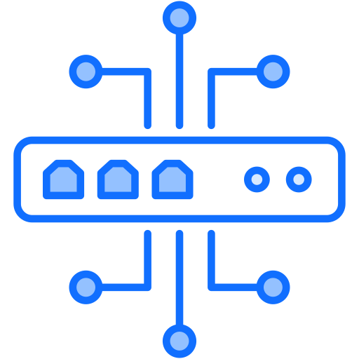 netzwerk-hub Generic Blue icon
