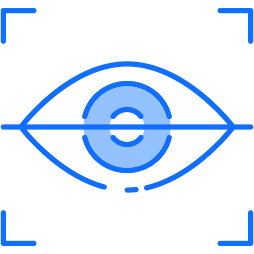 scansione dell'occhio Generic Blue icona