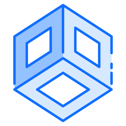 3d cube Generic Blue icon