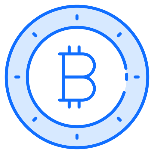 Cryptocurrency Generic Blue icon