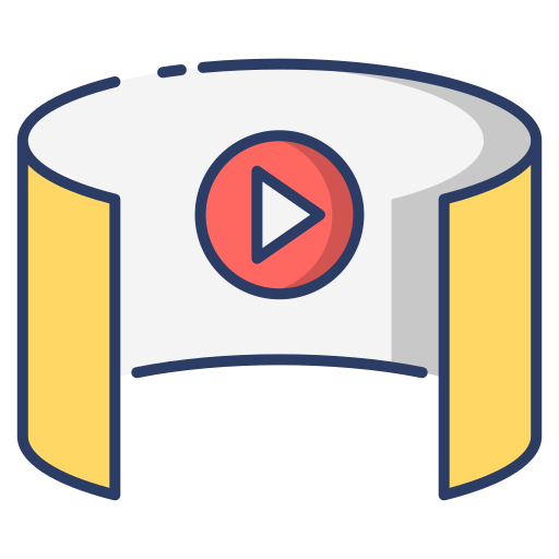 video Generic Outline Color icono