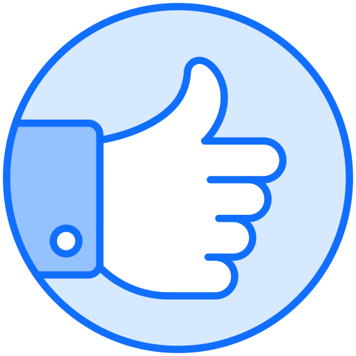 Thumb up Generic Blue icon