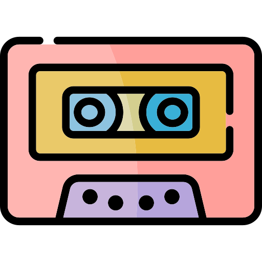 Cassette tape Generic Outline Color icon