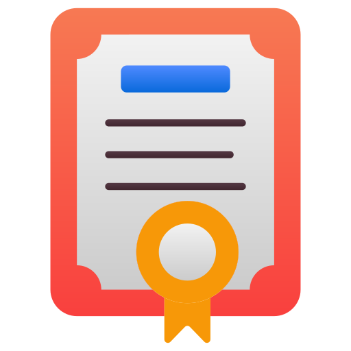 Certificate Generic Flat Gradient icon