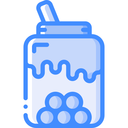 Bubble tea Basic Miscellany Blue icon
