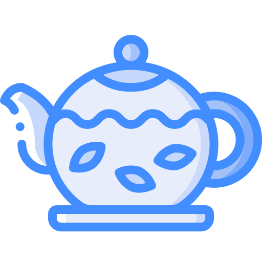 Tea pot Basic Miscellany Blue icon