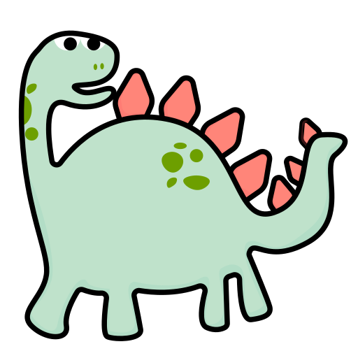 공룡 Generic Thin Outline Color icon