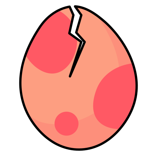 Dinosaur egg Generic Thin Outline Color icon
