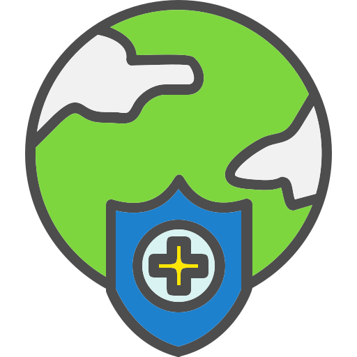 Global protection Generic Outline Color icon