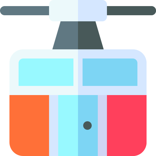 Cable car cabin Basic Rounded Flat icon