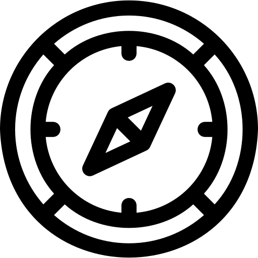 kompas Basic Rounded Lineal ikona