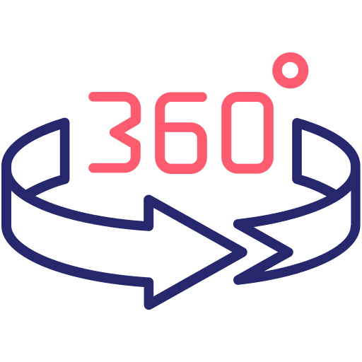 360도 보기 Generic Outline Color icon