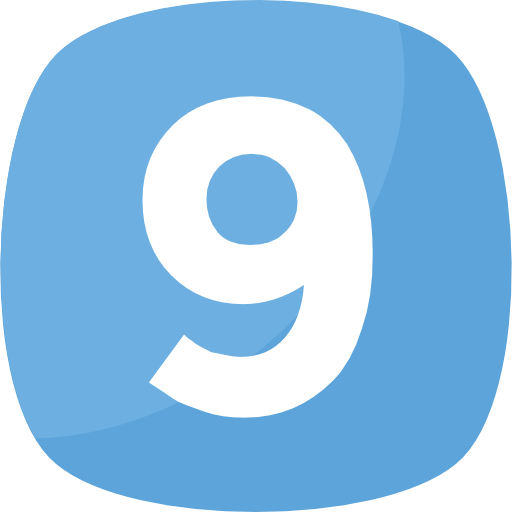 Nine Flat Color Flat icon